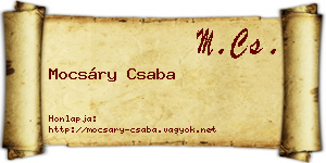 Mocsáry Csaba névjegykártya
